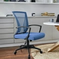 thumbnail image 2 of Lacoo Mid-Back Office Desk Chair Ergonomic Mesh Task Chair with Lumbar Support, Blue, 2 of 8