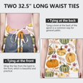 thumbnail image 6 of Fall Pumpkins Leaves Pattern Apron-Garden Aprons for Women with Pockets-Cotton Linen Waterproof Kitchen Cooking Gardening Aprons Adjustable for Kitchen,Cooking,BBQ and Salon 33"x27", 6 of 7