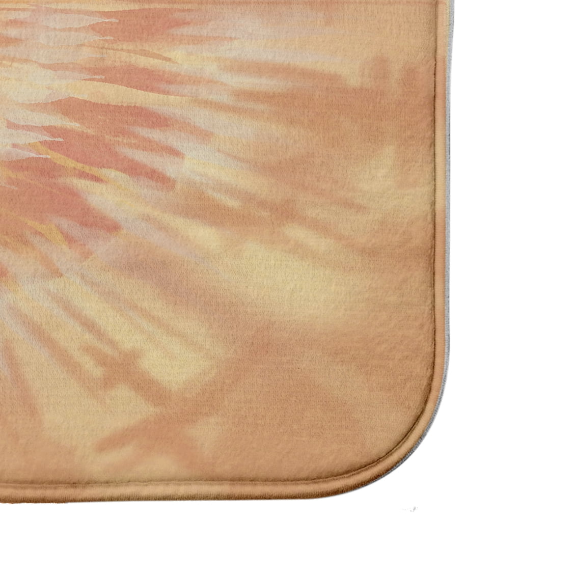 Simply Daisy 24" x 17" Plush Microfiber Yellow Shibori Burst Bath Mat