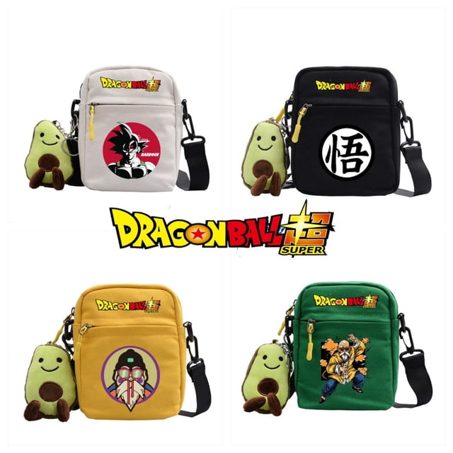Bolso cuadrado pequeño de Dragon Ball Monkey King para niños y niñas, bolsa de hombro de lona con estampado de dibujos animados a la moda, cuatro colores689