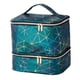 thumbnail image 3 of Estuche de Transporte de Doble Capa, Bolsa de Almacenamiento de PU, Suministros de Decoración de Uñas, Estuche Organizador de Esmalte de Uñas de Viaje Verde, 3 of 8