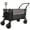 Black + Gray, variant on 【LuckyNote】Multi-Functional Folding Wagon Cart, Heavy-Duty with 360° All-Terrain Wheels & Adjustable Handle, Large Capacity Foldable Utility Cart, Black-Gray