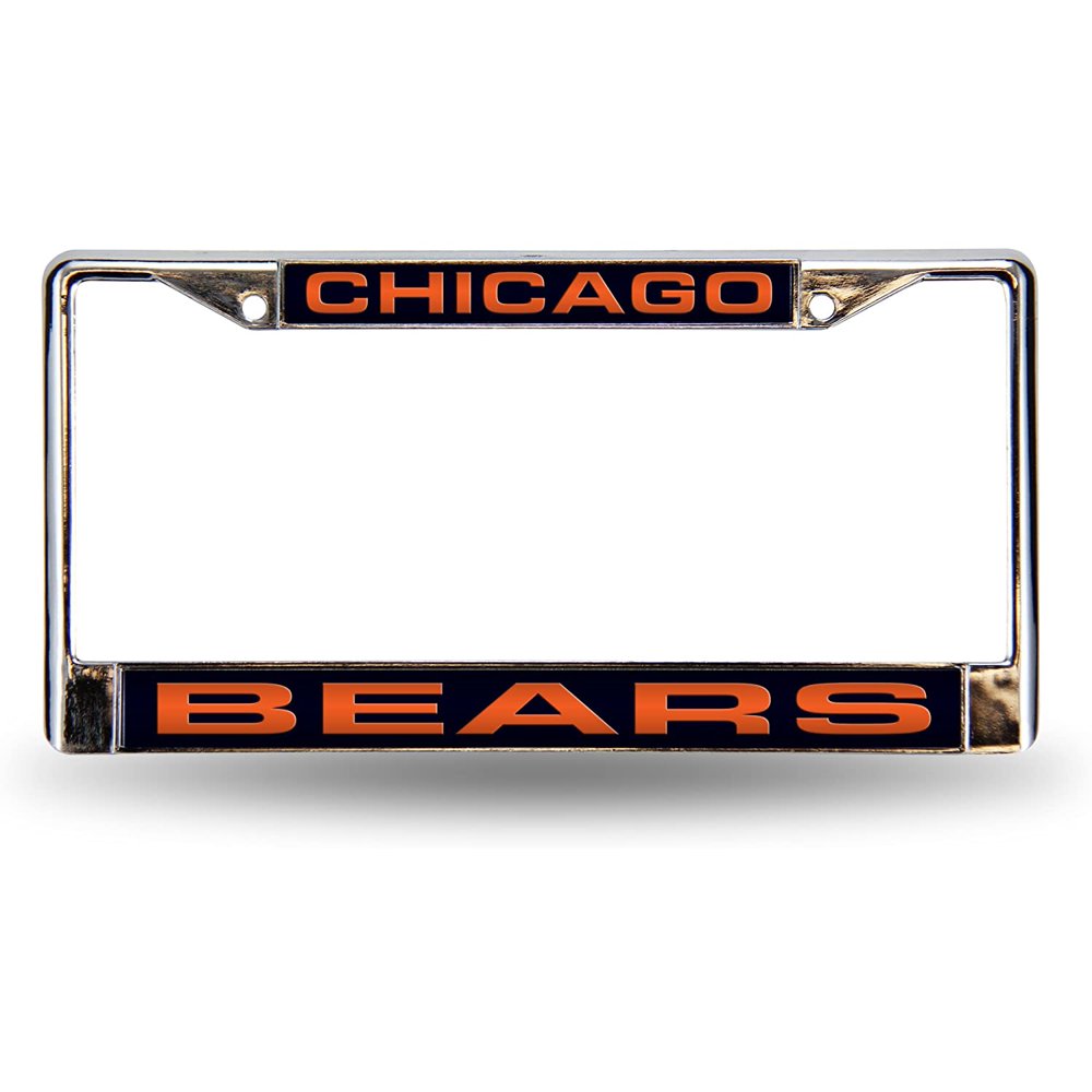 Chicago NFL Bears Chrome Metal Laser Cut License Plate Frame Walmart