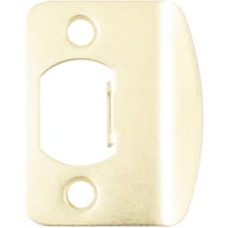 Full Lip 1/4" Round Corner Strike Plate, 2-1/4 Inches, 1-5/8" Center-to-Center, Polished Brass by Stone Harbor Hardware