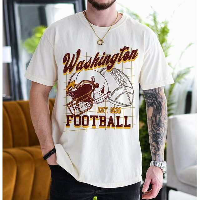 Washington Football Shirt For Him, Vintage Washington t-shirt, Washington Football Retro - White - L