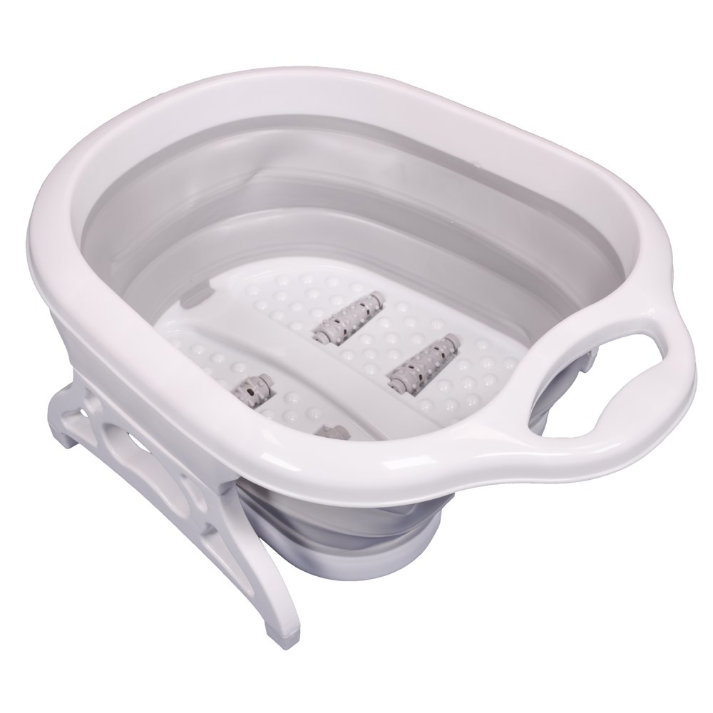 ZenToes Collapsible Foot Soaking Bath Tub with Massage Rollers for Sore