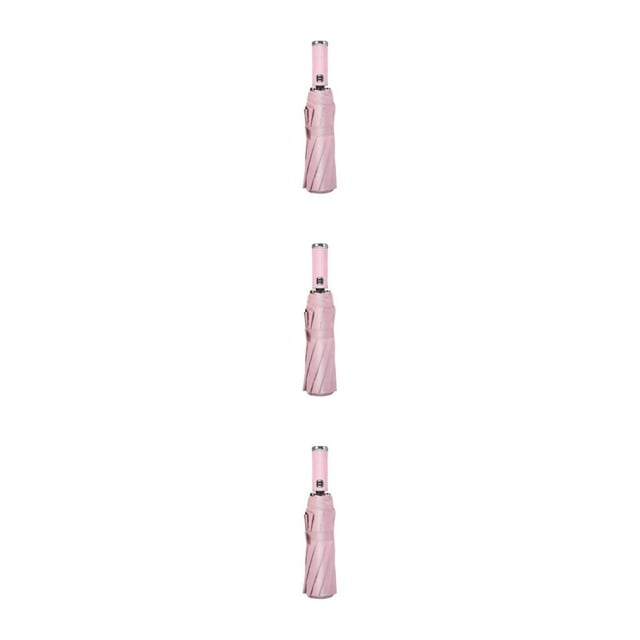mmirethe Grand Parapluie Pliant Inversé Parasol Imperméable Pare-Soleil LED/rose 3Set