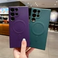 thumbnail image 3 of Magnetic Case for Galaxy S21 Plus Case[Compatible with Magsafe] Liquid Silicone Slim TPU Bumper Shockproof Full Camera Lens Protective Cover Phone Case for Samsung Galaxy S21 Plus Purple, 3 of 10