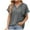 Gray, variant on ATOYSOY Women's Fashion Clothes Quarter Button Pullovers Casual Short Sleeve Tops Cute V Neck Blouses Summer Loose Hoodie Tunic Shirts Business Tees Holiday Black L