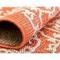thumbnail image 4 of Unique Loom Botanical Collection Traditional Floral Border Transitional Indoor and Outdoor Flatweave Area Rug, 2' x 3', Terracotta/Beige, 4 of 5