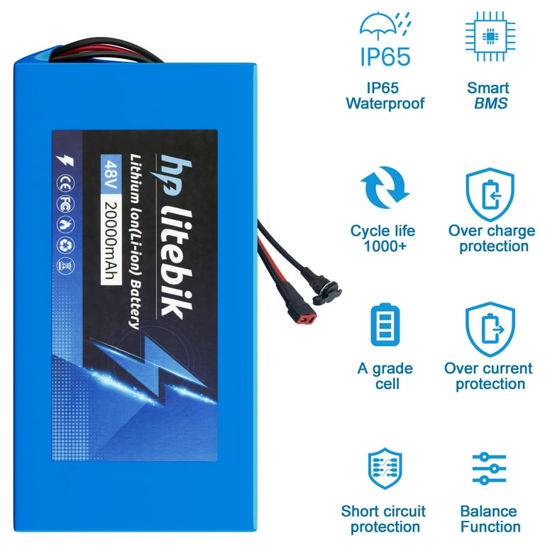 48V 20Ah Lithium Ebike Battery with Charger for 1200W 48V 20Ah Lithium Ebike Battery with Charger for 1200W