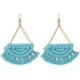 thumbnail image 1 of Handwoven Macrame Tassel Drop Earrings Colorful Tassels Dangle Earring Cute Bohemian Fringe Dangling Earring Statement Jewelry Holiday Gift For Women, 1 of 3