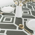 thumbnail image 6 of Moroccan Rectangle Table Cloth, 60 x 84 Grey - Washable Water Resistance Microfiber Tablecloth Decorative Fabric Table Cover for Picnic Banquet Party Kitchen Dining Room, 150 GSM, 6 of 6