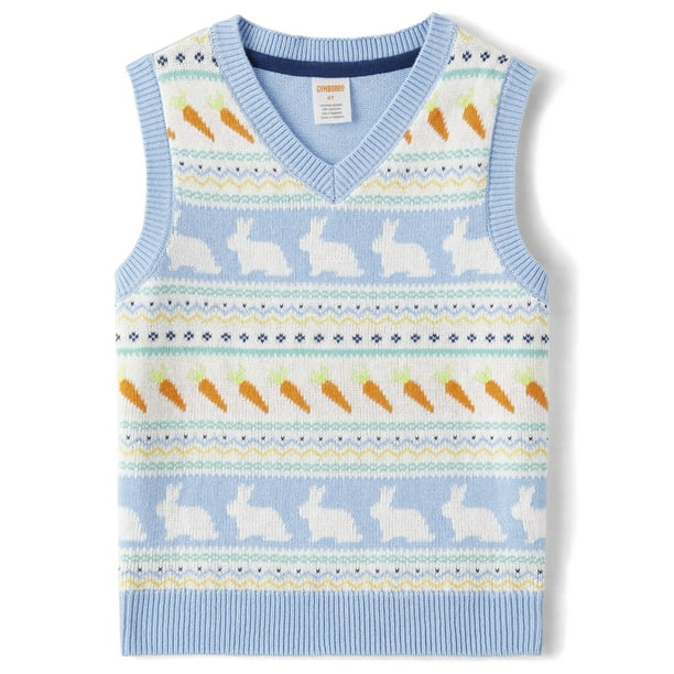 Chaleco tipo suéter Gymboree Bunny Fairisle para niño pequeño 2T