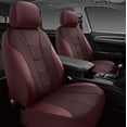 thumbnail image 2 of Auto Drive 2-Piece Red Perforated Leather Car Seat Covers - Universal Fit, Premium Breathable Design, 2 of 8