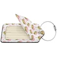 thumbnail image 4 of Rocae Avocado Lovers for Leather Luggage Baggage Tags ID Label Privacy Cover ID Label with Stainless Steel Loop and Address Card, 4 of 5