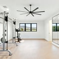 thumbnail image 6 of ALKAFY 84 inch Black Modern DC Ceiling Fan with Remote - 8 Aluminum Blades, 6 Speeds, Timer, Reversible for Warehouse/Living Room/Office, 6 of 11