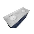 thumbnail image 5 of Harper 72" Double Bathroom Vanity with Royal Blue Cabinet and Carrara Marble Top, 5 of 6