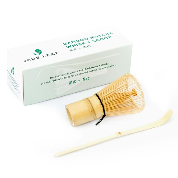 Jade Leaf Bamboo Whisk & Scoop US