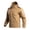 Khaki, variant on Men’s Hooded Tactical Soft Shell Jacket Waterproof Windproof Fleece Lined Coat For Hiking Outdoor Fall Winter Mens Jacket Bronze XL