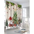 thumbnail image 3 of Fsddascl Christmas Gnomes Shower Curtain Set - 72" x 78" Washable Bathtub Curtain with 12 Hooks, Rustic Xmas Tree Snowflake Pine Needle Waterproof Fabric Stall Shower Curtains for Bathroom/Bathtub, 3 of 6