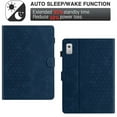 thumbnail image 4 of Case for Lenovo Tab M9 9.0" 2023, Embossed PU Leather Cover Flip with Smart Auto Wake / Sleep Stand Function Pencil Holder and Card Slots & Footgrip for Lenovo Tab M9 9.0" 2023 Case, Blue, 4 of 5