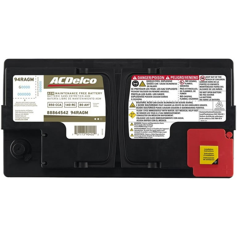 ACDelco Gold Professional AGM Automotive BCI Group 94R