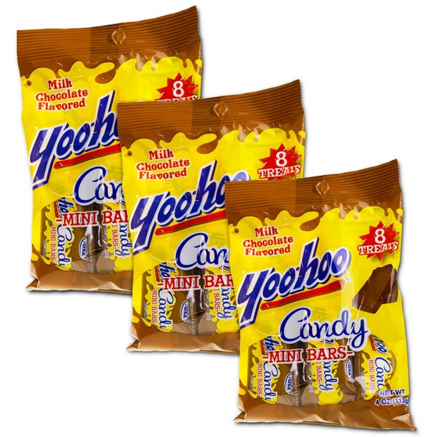Yoohoo Candy Mini Bars 4 oz bag (3 bags 12 oz total)