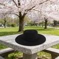 thumbnail image 2 of SRZYMJ Fedora Hat for Women and Men, Classic Winter Wide Brim Felt Panama Hat Adjustable Suede Western Jazz Cap, 2 of 5