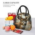 thumbnail image 4 of Lafuoo American Wildlife Deer Forest Pattern Large Portable Insulated Lunch Bag, Waterproof Zipper Insulated Lunch Bag for Men and Women-One Size, 4 of 7
