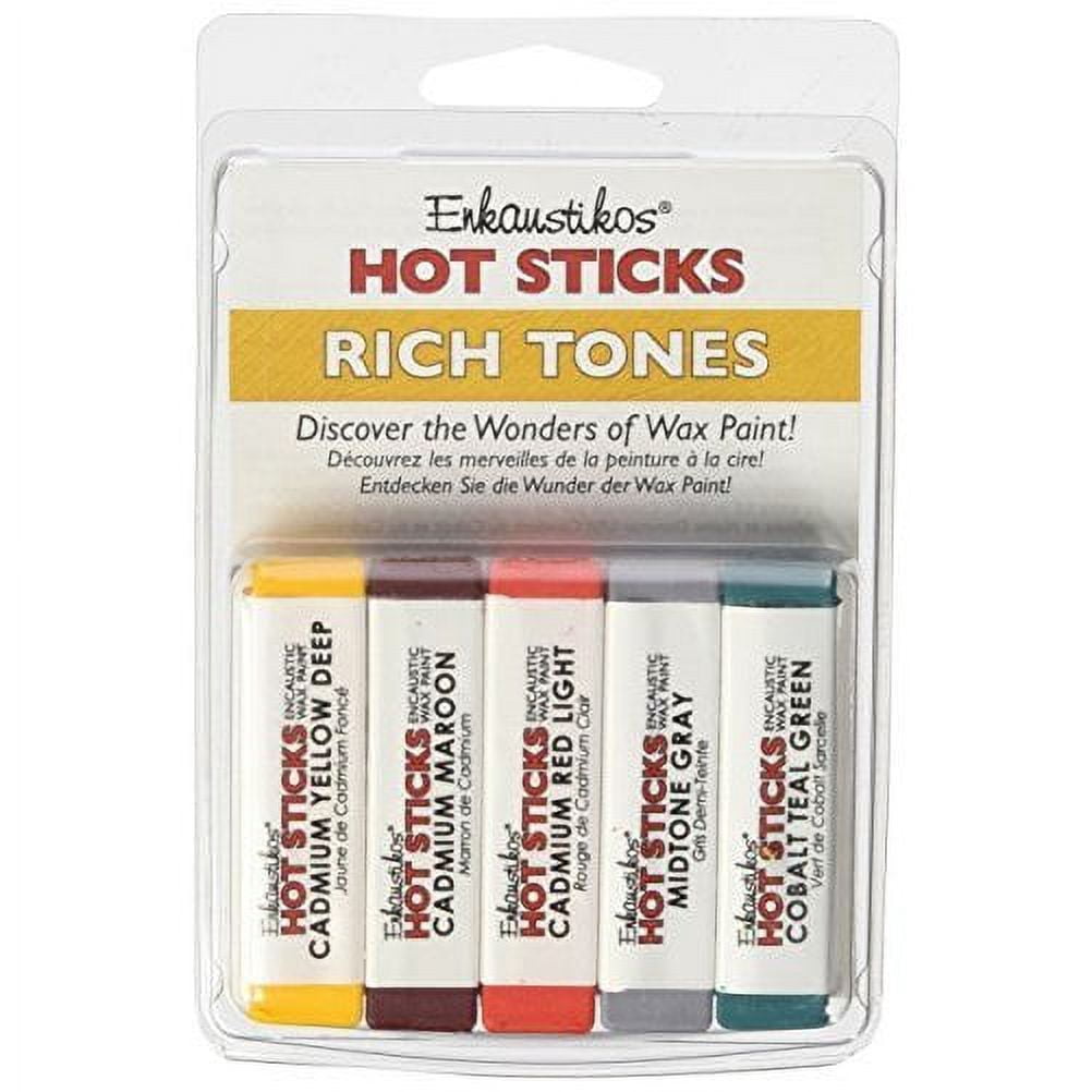 Enkaustikos Hot Sticks Set, 5-Sticks, Rich Tones