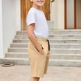 thumbnail image 6 of UACY Athletic Shorts for Boys Wide Leg Elastic Waist Basketball Shorts Running Loose Casual Pocket Knee Length Pants, 6 of 8