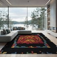 thumbnail image 2 of ODIKA Border Gamer Glowing Motif Cracked Field Alfombra Gamepad Pixel Playful Non-Slip Chair-Friendly for Dining Room, Large Office, Lounge, 2 of 7