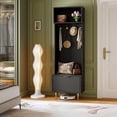 thumbnail image 1 of Qinaqin 74 Inch cm de Alturaall Tree con Bench y Almacenamiento Coat Rack Shoe Entryway 4 Profundidadorado Alturaooks Metálico Legs para, 1 of 7