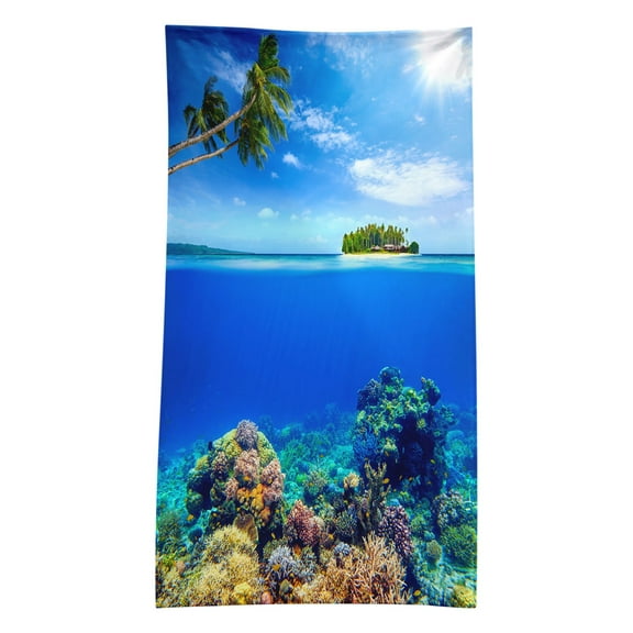 OAVQHLG3B Microfiber Beach Towel Super Lightweight Colorful Bath Towel Sandproof Beach Blanket Multi-Purpose Towel For Travel Swimming Pool 30x60 Inch