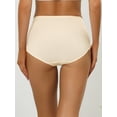 thumbnail image 2 of DARING DIVA Women's Ribbed High Leg Underpants Available In Plus Size M Beige, 2 of 6