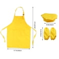 thumbnail image 5 of Juego de chef para niños Juego completo de regalo de cocina para niños con delantal con gorro de cocinero y manga de cocina para cocinar Fiesta de decoración de pintura para hornear (amarillo), 5 of 5