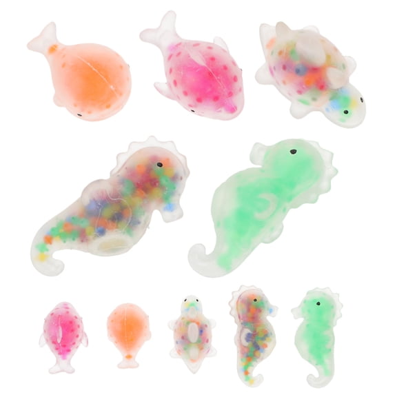 LOLIPPYY 10Pcs Funny Squeeze Dinosaur Toys Anxiety Reduction TPR Assorted Color for Adults Waiting Time