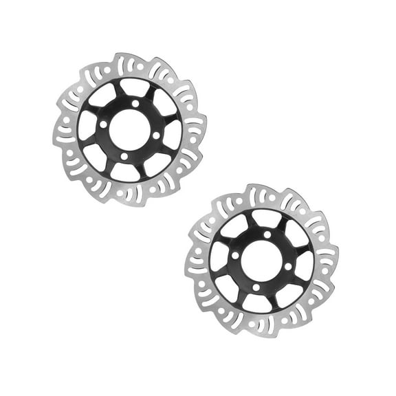 OUNONA 2pcs Universal Scrambling Motorcycle Brake Disc Replacement Heavy Duty Metal Brake Disc Hollow Iron Brake Disc For Scooter Go Kart