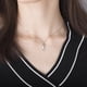 thumbnail image 2 of Collar S.Leaf de plata de ley con forma de gato para mujer con extensor, 2 of 9