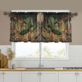 thumbnail image 2 of Wobogo Treasure Dragon Kitchen Curtains 2 Piece Set Symmetrical Design Light Filtering Small Window Drapes Suitable for Bathroom Laundry Room and RV 57x36in, 2 of 9