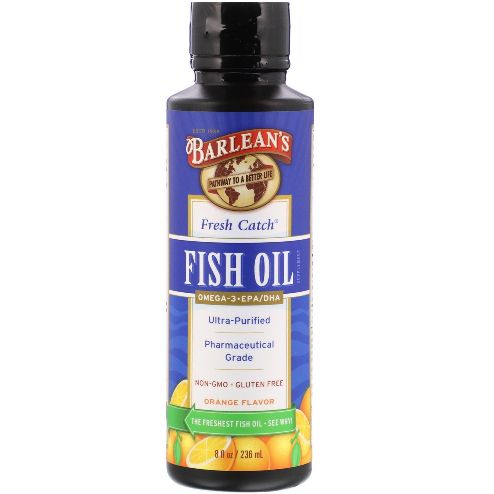 Barlean's, Fresh Catch Fish Oil, Omega3 EPA/DHA, Orange Flavor, 8 fl