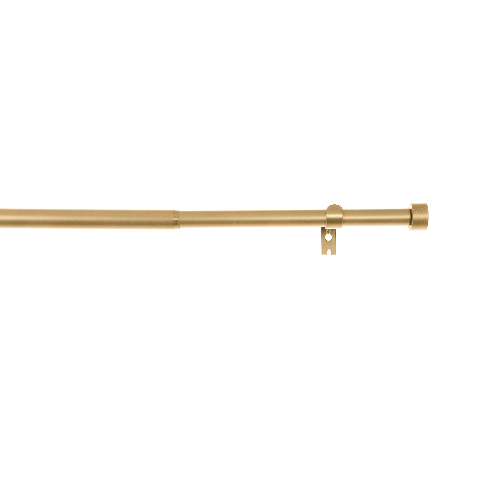 TWOPAGE Jaylon Adjustable Gold Curtain Rod for 28-76 Windows, Heavy-duty carbon steel curtain rod with curtain rings