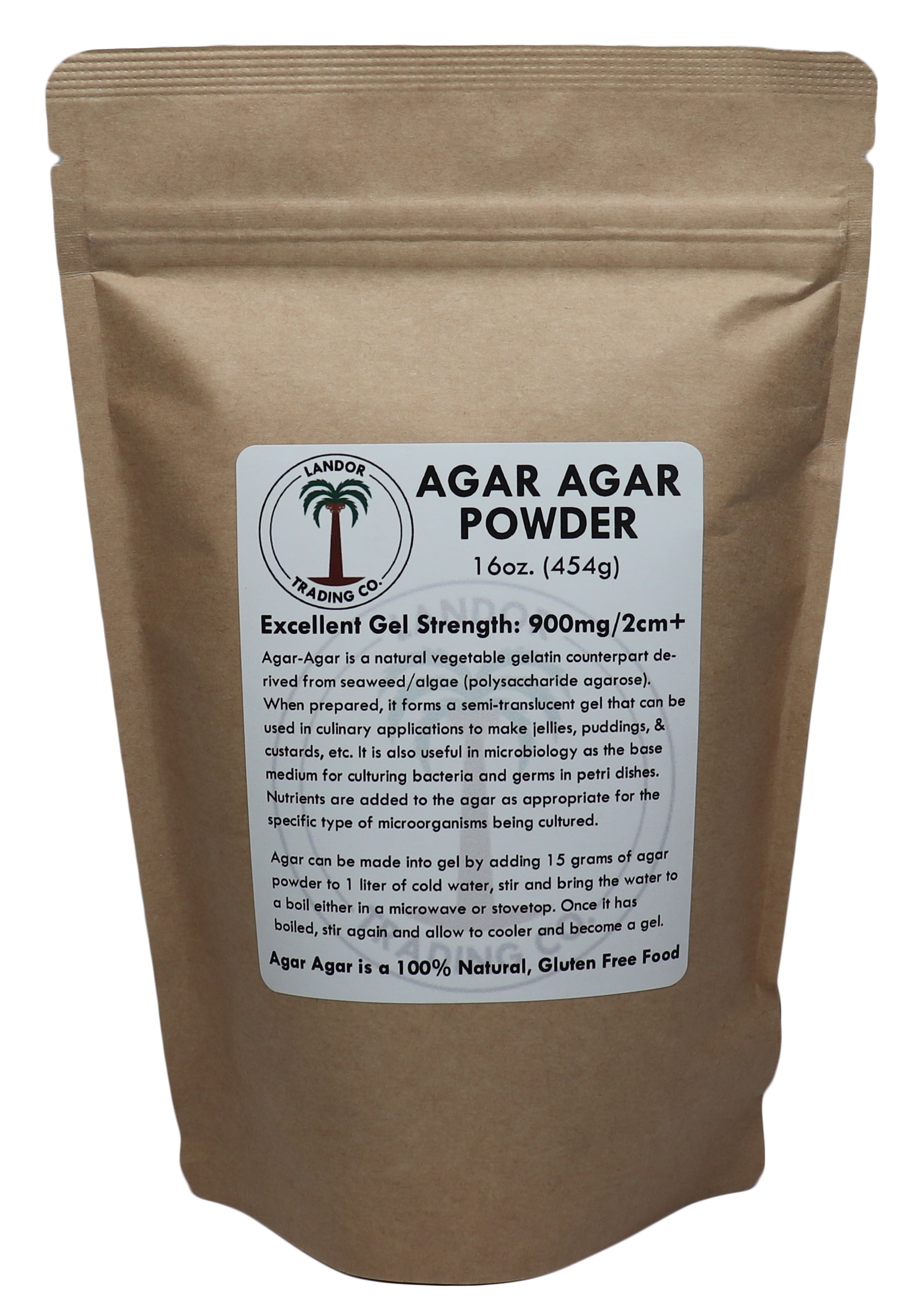 Agar Agar Powder 16oz 1 lb Excellent Gel Strength 900g/cm2