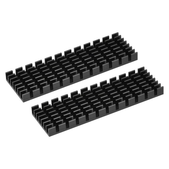 Uxcell 2 Pack M.2 SSD Heatsink Cooler with Thermal Pad Alloy Aluminum Cooling Sink for PC, 70x22x6mm, Black