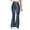 Blue, variant on Women's Boho Paisley Print High Waist Flare Pants, Retro Striped Stretchy Bell Bottom Trousers, Gifts Pack for Mom, S-2XL