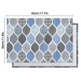 thumbnail image 6 of Blue Geometric Quatrefoil Pattern Summer Placemats Table Placemats Set Of 4-Linen Kitchen Washable Placemats Table Mats 11.8"x17.7" Non-Slip Heat Resistant, 6 of 6