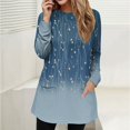Women's Long Sleeve Sweatshirt Tunic Tops for Leggings with Pockets