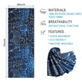 thumbnail image 2 of Math Equations Geometry Symbols Blue Pattern Hot Yoga Mat Towel Non Slip for Hot Yoga - Quick-Drying Yoga Mat Cover with 4 Corner Pockets with Travel Bag - Hot Yoga Towel Non Slip 74"x26", 2 of 6