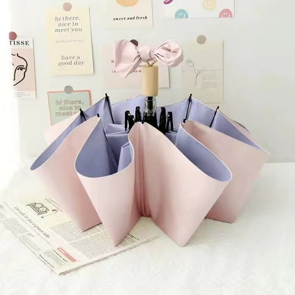 Sun Rain Parapluie pliable en caoutchouc noir avec blocage des UV pour la pluie ou le soleil Rose et violet, multicolore, 60_x_180_cm